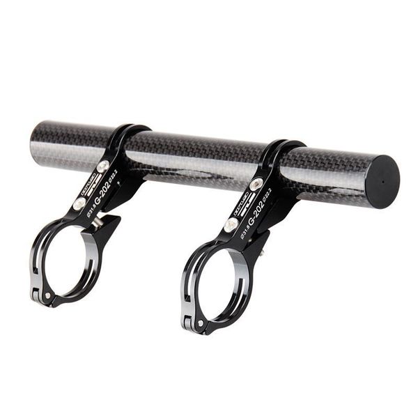 

gub 202 carbon fiber bicycle handlebar extender 20cm super long bike light holder phone lamp mount stand cycling accessories