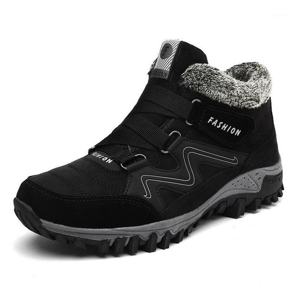 

2020 new fashion people's boots winter warm snow boots waterproof cushion comfortable rubber work safety shoes1, Black