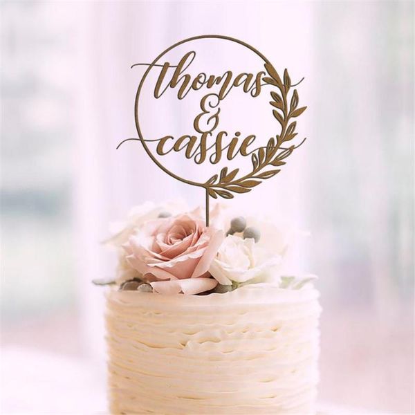 

rustic wreath wedding cake er custom bride and groom names cake er personalized wedding gifts