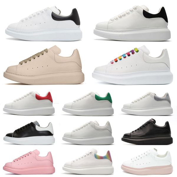 

fashion platform casual shoes triple black white reflective suede leather rainbow wheat gold chaussures mens womens sports sneakers