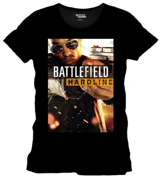 

battlefield hardline - basic poster black t-shirt homme - man xxl timecity sport hooded sweatshirt hoodie