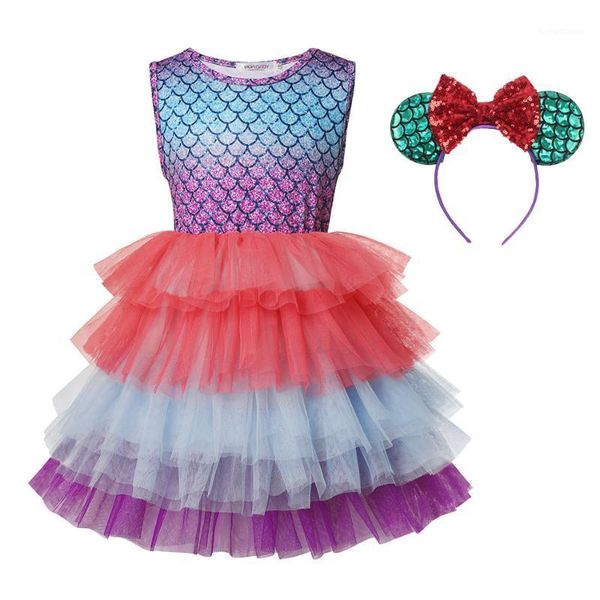 

girls dress children princess tutu toddlers summer sleeveless vestidos kids birthday party school casual clothes1 girl's dresses, Red;yellow