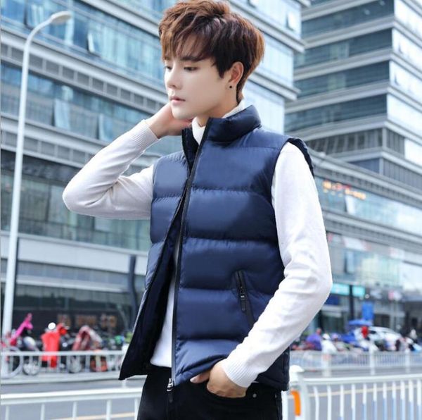 

men's vests 2021 winter men cotton vest jacket clothing warm casual clothes, Black;white