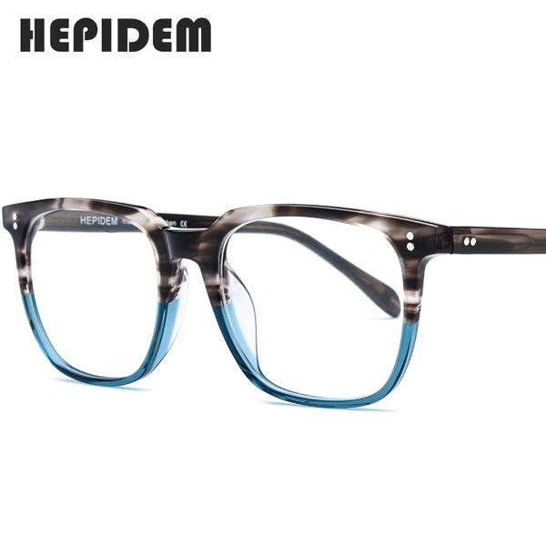

acetate glasses frame men square prescription eyeglasses new women male nerd myopia optical clear spectacles eyewear fonex t200428, Silver