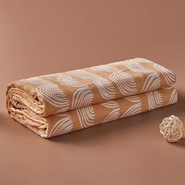 

happyflute 4layers muslin 100% cotton colour edge wrapping swaddle soft baby warp infant newborn baby blankets 1016