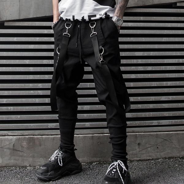

new spring and tight pants overalls overallssummer 2020 men's national trend casual leggings dark fashion night cone fashion casual ove, Blue
