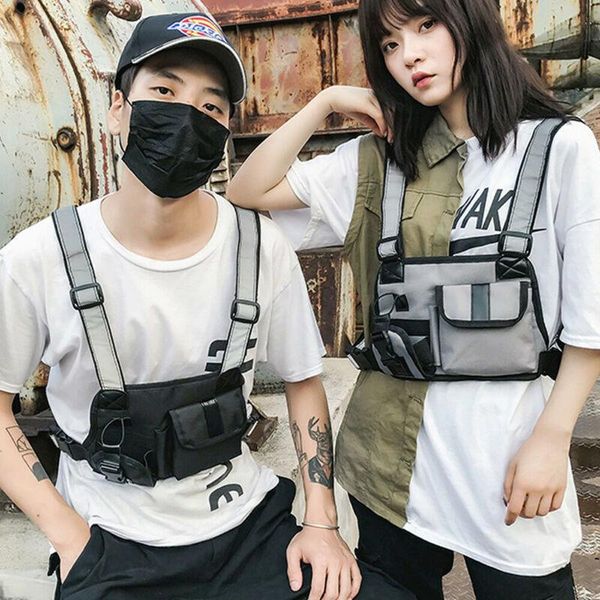 

backpack nylon chest rig bag vest hip hop streetwear functional tactical harness uk