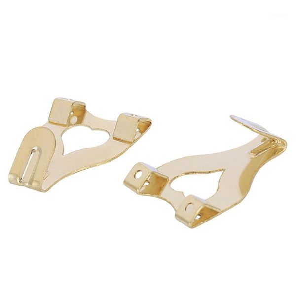 

brass plated double picture / p hanging hook - 10 pack1