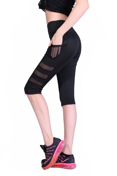 

quick-drying slim pants pocket mesh running sports fitness sports leisure leggings sport women fitness, White;red