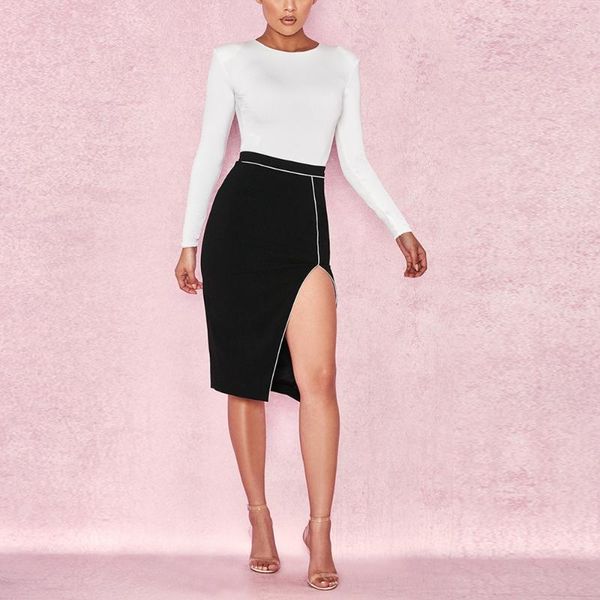 

up to 90%off ocstrade 10th anniversay shopping festival2020 summer women black bandage skirt1