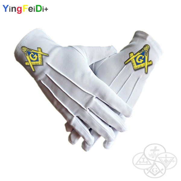 

party etiquette, gifts asonry embroidered regalia gloves, Blue;gray