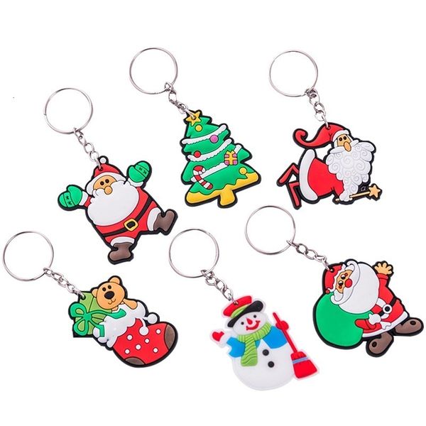 

6 colors keychain men women pendant couple ring ornaments key chain christmas xmas gift giveaway