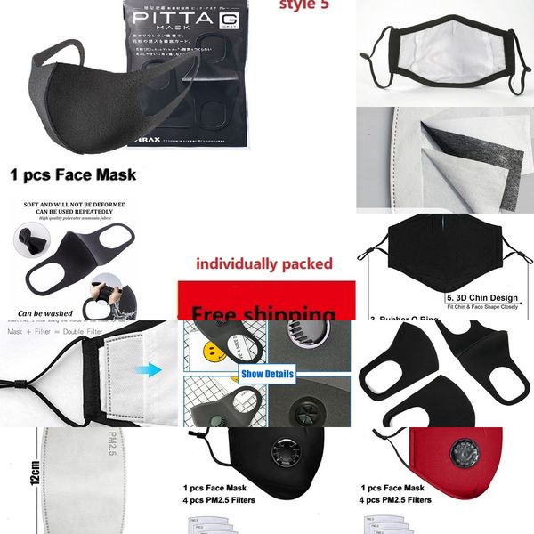 

factoryqbw3chemical 5 layers 5jtyk 2pcs/lot maskd carbon filter pm2.5 masks haze usein anti replaceable filters for adul