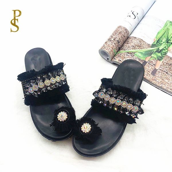 

women's shoes decorated with rivets exotic women's shoes mother slipper wedges women's shoes x1020, Black