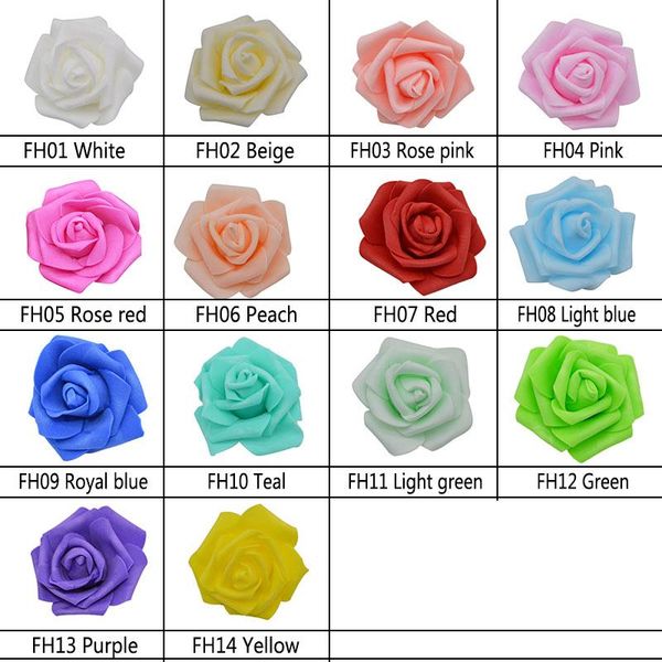 

50pcs lot 6cm artificial foam roses head pe foam rose flower head for wedding home festival decorative flowers diy wreaths craft bbyanb