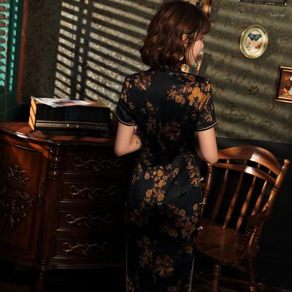 

plus size 4xl chinese female qipao printed cheongsam elegant long formal party dress traditional qipao1, Red