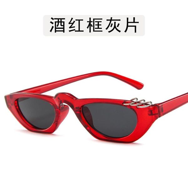 

sunglasses steel ring gothic women 2021 fashion style cat brand eye sun glasses shades for vintage girls, White;black