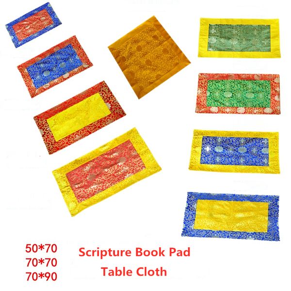 

luxury colorful tibetan-style scripture book mat enshrine buddha cover cloth chinese silk brocade tablecloth implement table pad