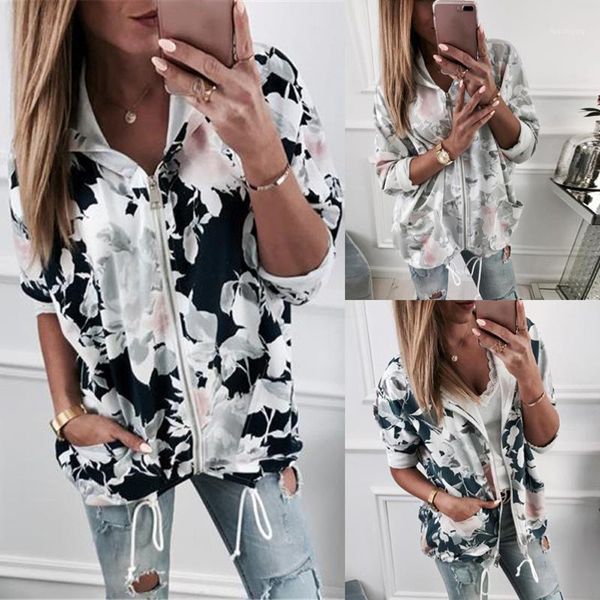 

fashion women 2018 basic hoodies color printed long sleeve brand leisure elastic waist zipper sweatshirt for women clothing1, Black;brown