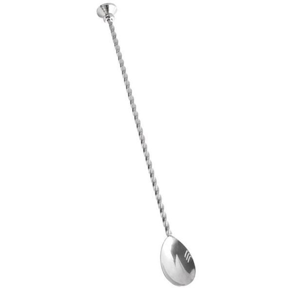 

1 pc cocktail spoon long handle stainless steel barware swizzle stick mixing spoons stirring scoop for bar home