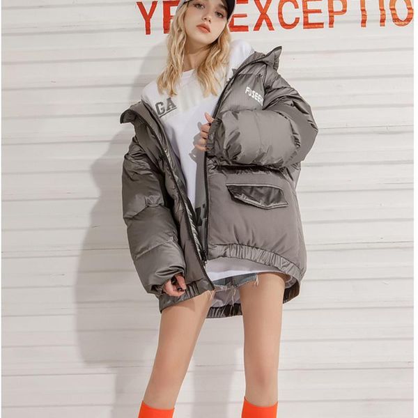 

outerwear parkas winter hooded fashion down women's cotton coat 2019 new down women's coat women parkas ko4101, Black