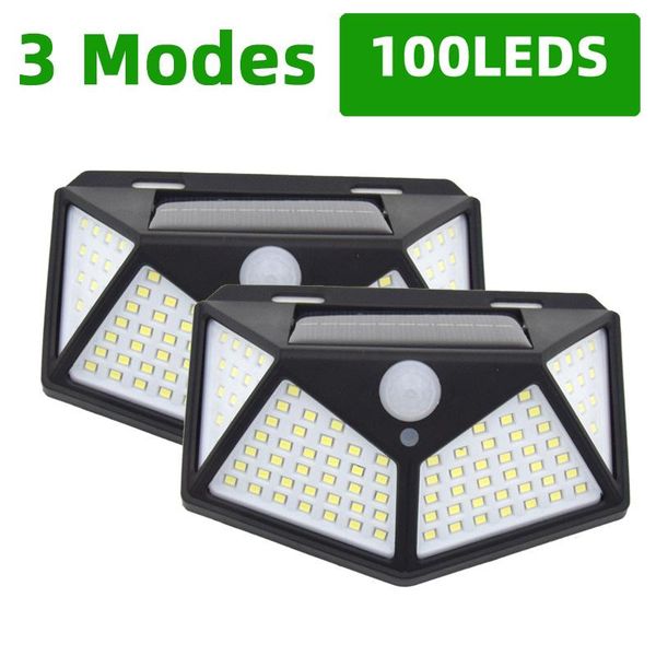 

100 leds solar light outdoor solar powered ip65 waterproof pir motion sensor street light for garden home decoration swy jlluuv yeah2010