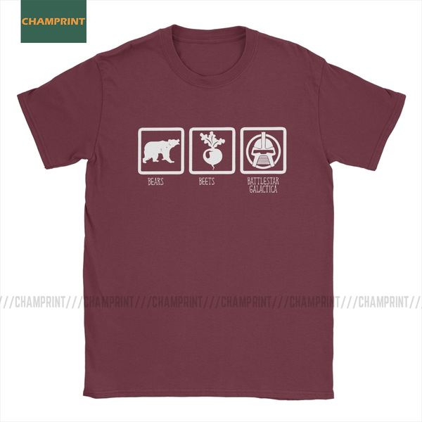 

bears beets battlestar galactica the office dwight jim michael novelty tees short sleeve plus size hooded sweatshirt hoodie men t shirt