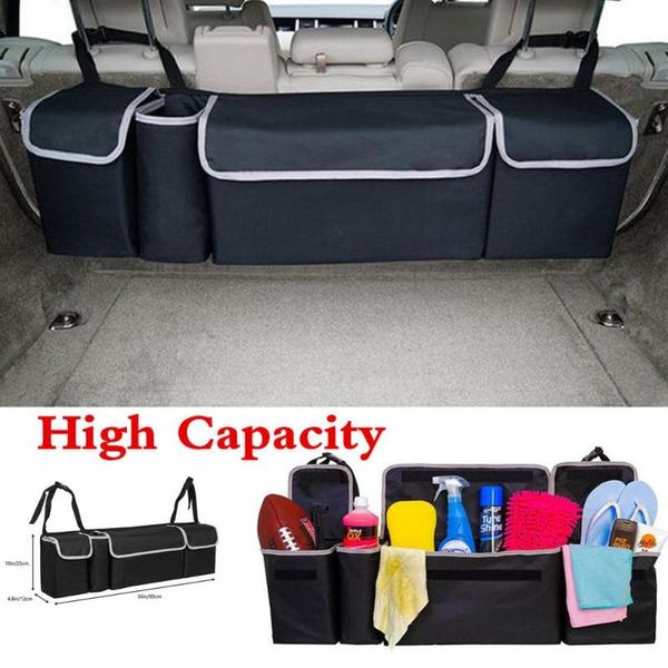 

oxford car organizer trunk back seat adjustable storage bag net high capacity multi-use interior car seat back organizers bag
