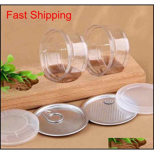 

55ml 53*28mm pet plastic jar with metal lid container food storage box food jars transparent food sealed bottle c qylwzc yh_pack
