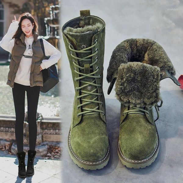 

new women shoes genuine leather snow boots woman winter boots 2020 winter women's shoes pig split ladies platform booties1, Black