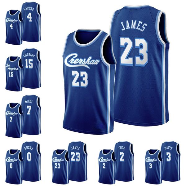 

los angeles lakers men lonzo ball alex caruso anthony davis demarcus cousins javale mcgee kyle kuzma lebron james jersey, Black