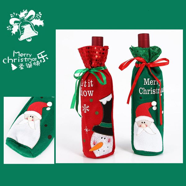 

claus wine bottle cover santa 1pcs candy gift bag christmas decorations for home xmas navidad noel 2020 new year decor 9j6k