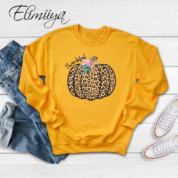 

elimiiya long sleeve autumn winter women thankful letter pumpkin graphics print sweatshirt plus size women's clothing, Black