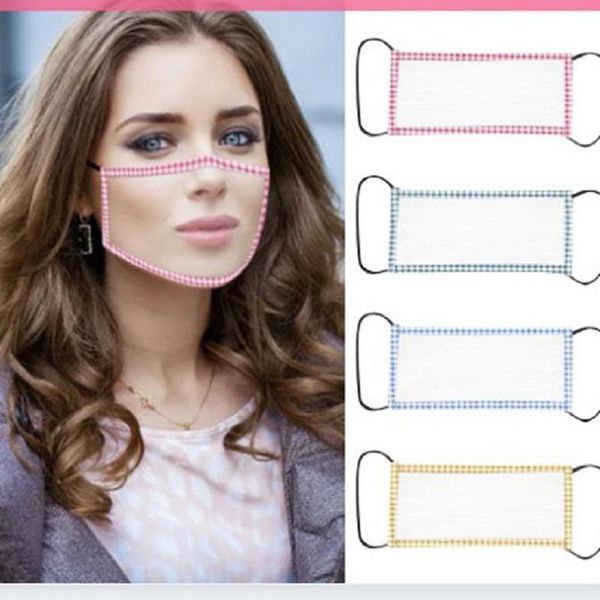 

new transparent face mask camouflage washable reusable masks anti dust antifog clear designer face mask 4styles