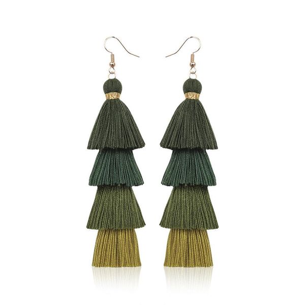 

1pair fashion tower layer tassel earrings diy jewelry garment decorative accessories craft tassels female personality decoration h jllnls