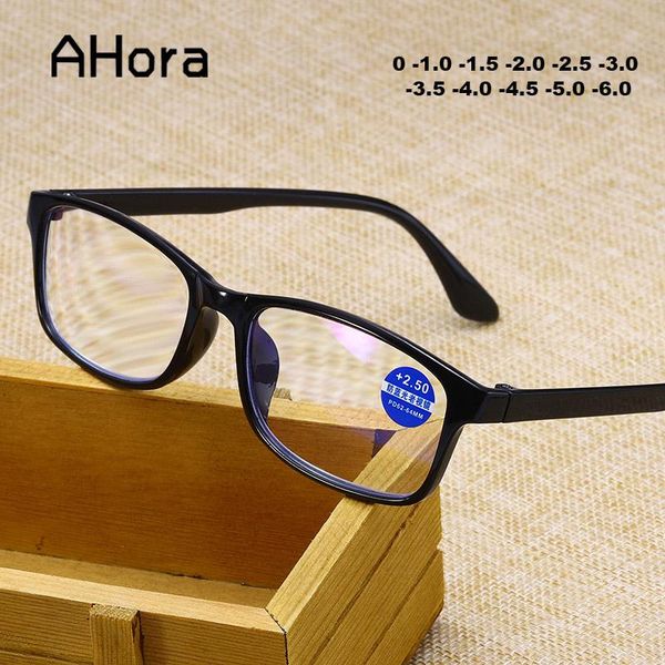 

fashion sunglasses frames ahora student finished myopia glasses spectacles for women men with diopters 0 -1.0 1.5 2.0 2.5 3.0 3.5 4.0 4.5 5., Black