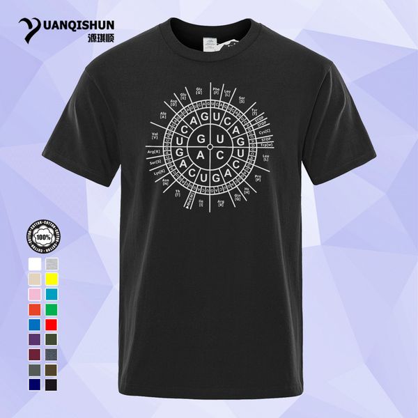 

yuanqishun boutique t shirt 17 colors summer men t-shirt awesome biology genetic code sun women tshirt short sleeves tee 1184-b, White;black