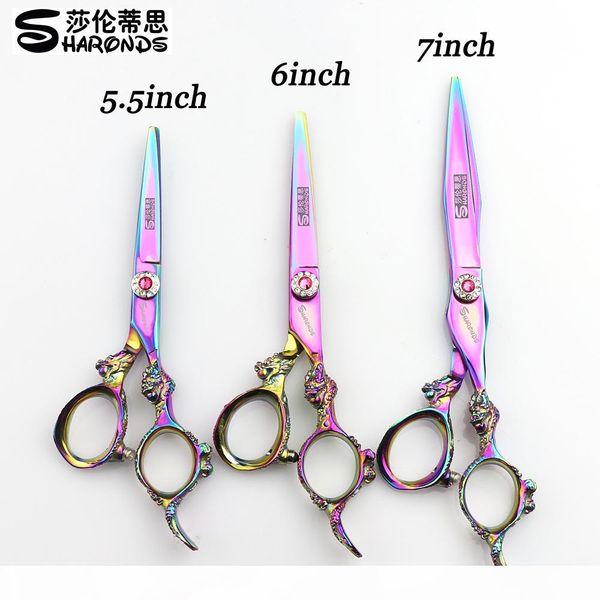 

sharonds professional hairdressing scissors 5.5 6 7 inch personality jewel shape hair scissors hairdressing tools