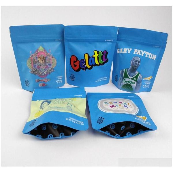

new gelatti cereal milk gary payton cookies bags smell proof bag 3.5g package proof bag vape packaging for dry herb flower lzqgd
