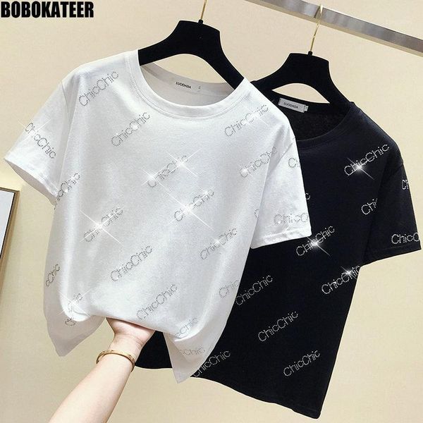 

bobokateer korean white t shirt women clothes cotton fashion female t-shirt summer black tee shirt short sleeve new 20191