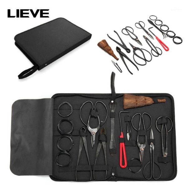 

10pcs carbon steel shear garden bonsai pruning tool extensive cutter scissors kit with nylon case for home garden yard1
