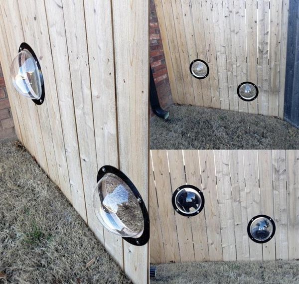 

dog fence window for pet - durable acrylic dog dome for backyard fence, house, reduced barking, necessar jllqjg warmslove