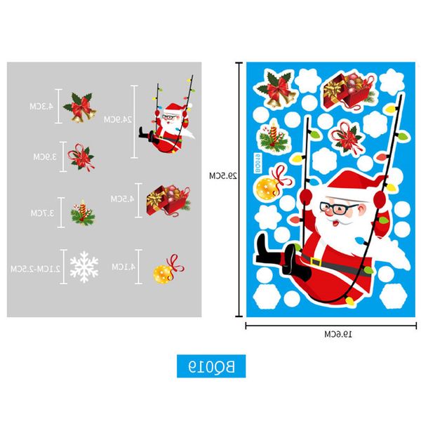 

sticker snowflake christmas electrostatic gift window snowman kids room new year wall stickers home decals decoration wallpaper 2021vv