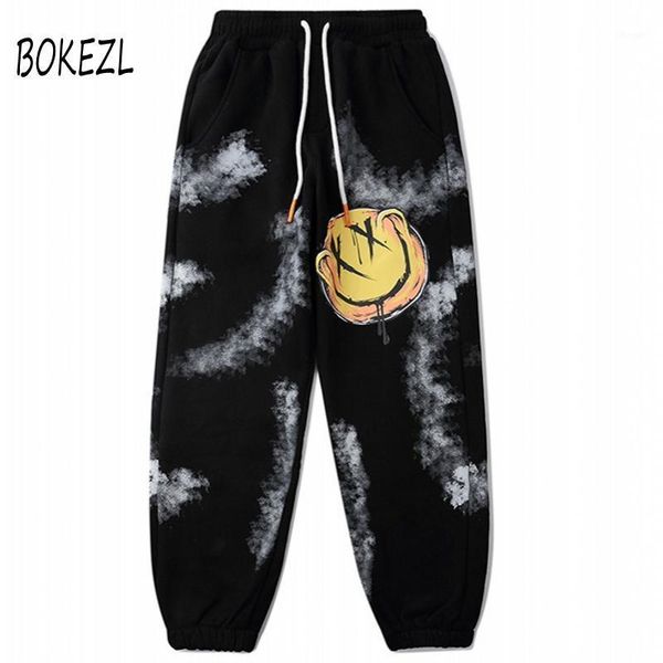 

men hip hip streetwear sweatpants harajuku cotton tie dye funny printed pants joggers 2020 autumn winter track pants trousers1, Black
