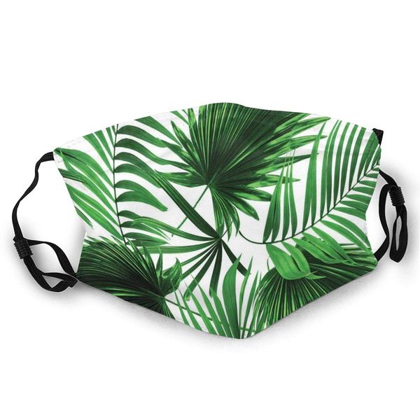 

fashion comfortable windproof mask,realistic vivid leaves of palm tree growth ecology botany themed print,printed facial decorations for uni