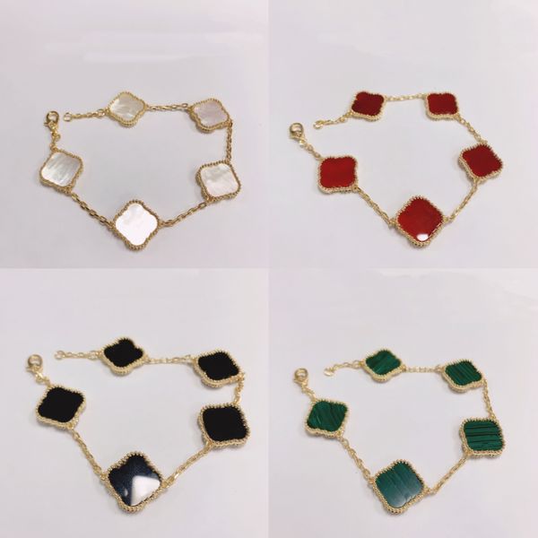 

fashion designer clover bracelets charm bracelet love bangle party wedding link chain couple gift women luxury jewelry ahg, Golden;silver