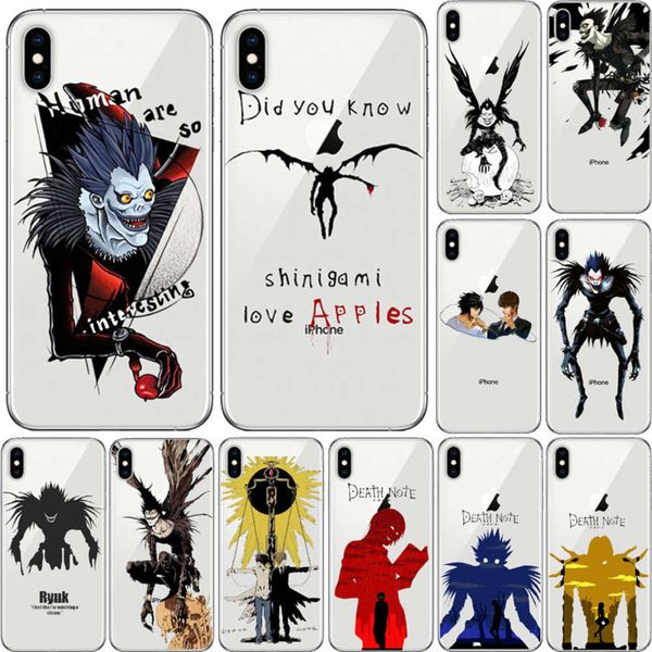 

death note - vip soft silicon sheath, vip 11 pro 6s 65s 5 se 7 8pius xr xs max x 10 transparent tpu shell