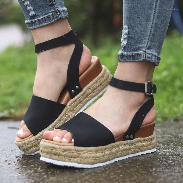 

2020 women sandals platform sandalia women wedges shoes pumps high heels sandals summer drop shipping1, Black