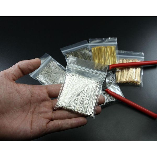 

200 шт. / сумка 20 25 30 40 40 50 60 70 мм плоские булавки для головки золотой / медь / родиевые