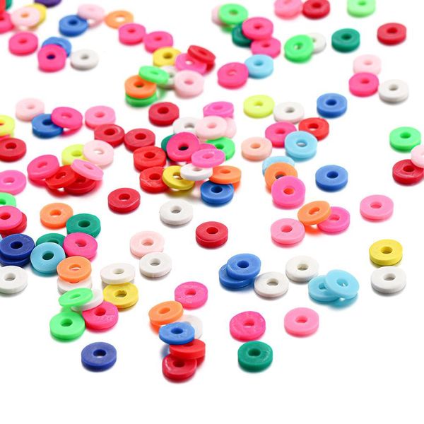 

15inch 8 mm flat round clay beads polymer mixed colors spacer loose beads for diy jewelry making supplies bracelet components h qylzbw, Silver